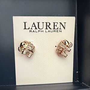 Ralph Lauren Gold and Silver Elephant Earrings